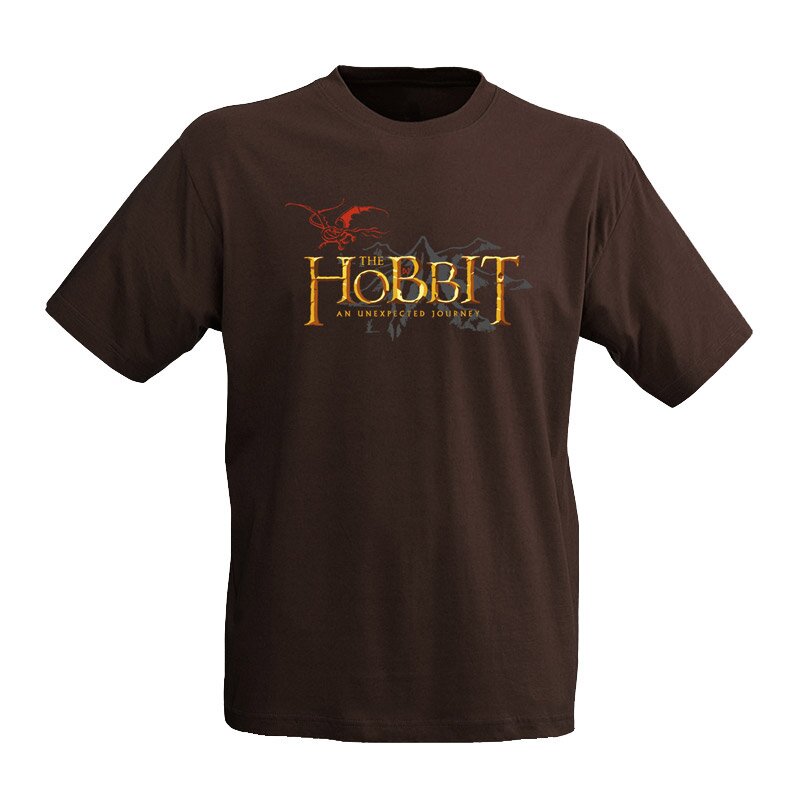 Hobbit - Koszulka z logo filmu - brązowa