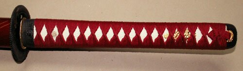 Samurai Katana - Dragon Tsuba Burgundy
