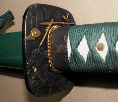 Samurai Katana - Samurai Tsuba Green