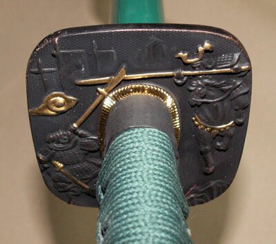 Samurai Katana - Samurai Tsuba Green