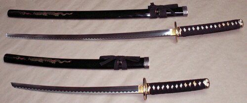 Samurai Katana and Wakizashi Set Dragon