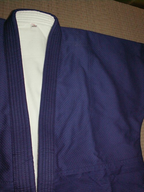 Judogi plecionka - biało-niebieska gruba 16oz