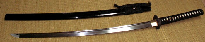Dynasty Forge 29`` Musha 1060 Katana with Bo-Hi in Turbulent Wave Theme