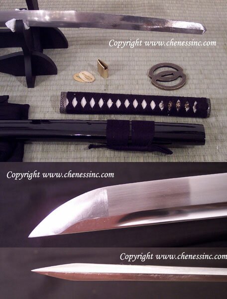 Katana Cheness Tenchi - 9260 Silicon Alloy Spring Steel Blade w Bohi