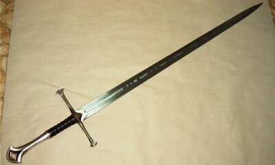 Miecz Aragorna LOTR Anduril The Sword of King Elessar