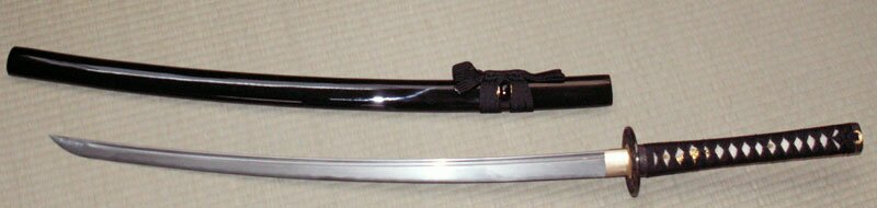 Miecz Katana Ten Ryu Damascus Sword Dragon Tsuba