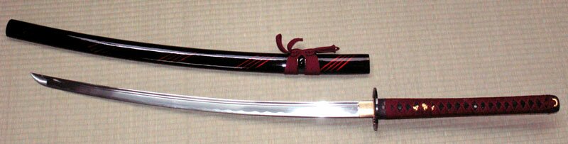 Miecz Ten Ryu Handmade Burgundy Katana