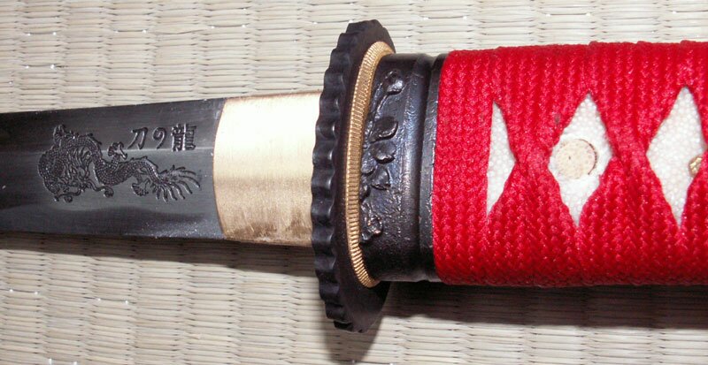 Dragon Blade Handmade Tanto Flower Design