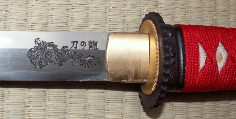 Dragon Blade Handmade Tanto Flower Design