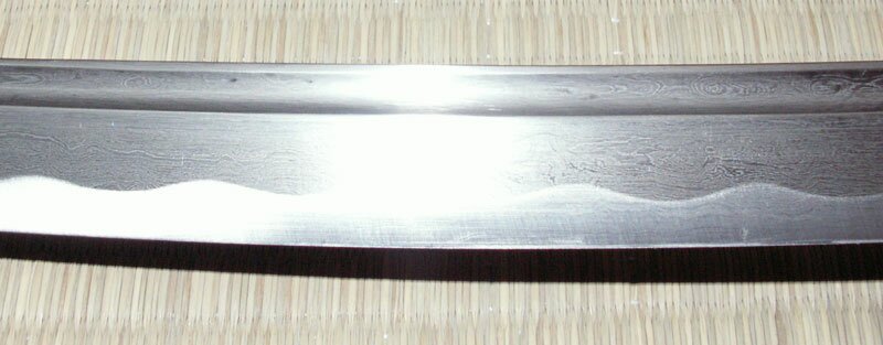 Miecz Katana Ten Ryu Damascus Sword Samurai Battle Tsuba