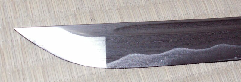 Miecz Katana Ten Ryu Damascus Sword Samurai Battle Tsuba