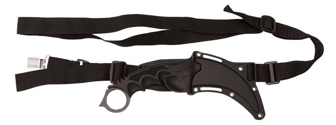 Nóż United Honshu Kerambit Silver with Shoulder Harness Sheath