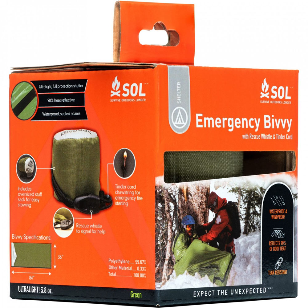 Śpiwór Survivalowy - SOL Emergency Bivvy Shelter Green