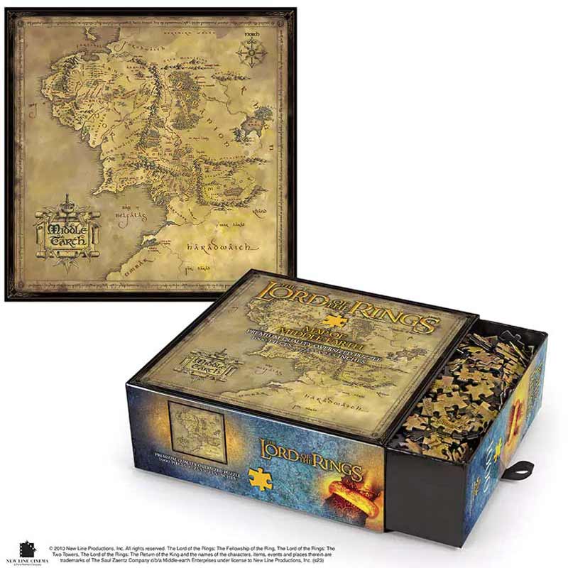 Puzzle Władca Pierścieni Mapa śródziemia
