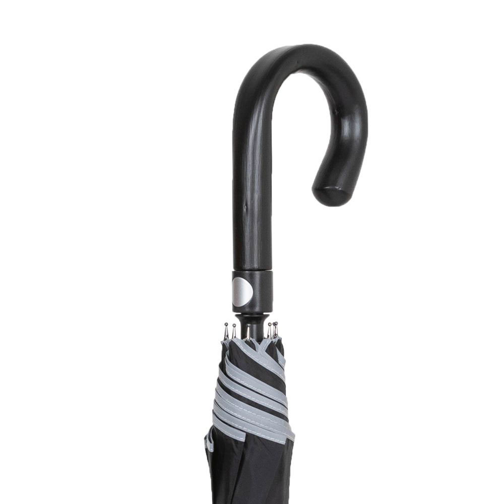 Parasol do samoobrony męski z odblaskiem Security Umbrella men CitySafe round hook handle reflection
