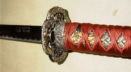 Samurai Sword with Mini Tanto - Red