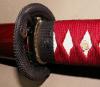 Samurai Katana - Dragon Tsuba Burgundy