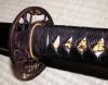 Miecz Katana Ten Ryu Damascus Sword Samurai Battle Tsuba