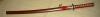Samurai Sword with Mini Tanto - Red