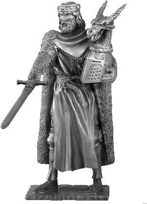 Figurka Król Arthur - Rycerze Okrągłego Stołu - Les Etains Du Graal Figurka Król Arthur - Rycerze Okrągłego Stołu - Les Etains Du Graal