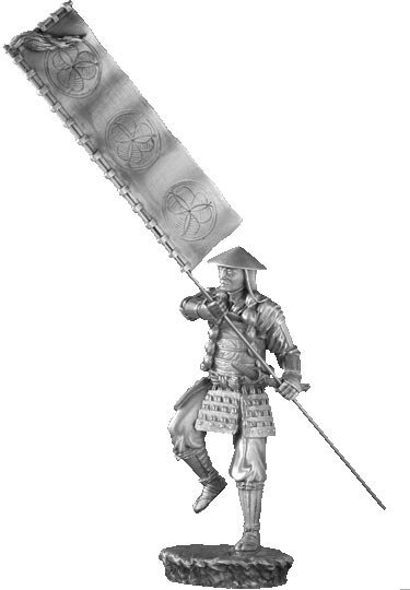 Figurka Samuraj z Sashimono - Les Etains Du Graal