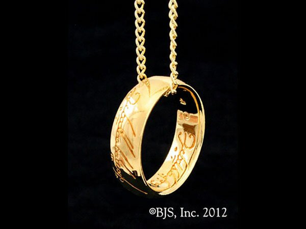 Jedyny pierścień LOTR Gollum Gold Necklace Red
