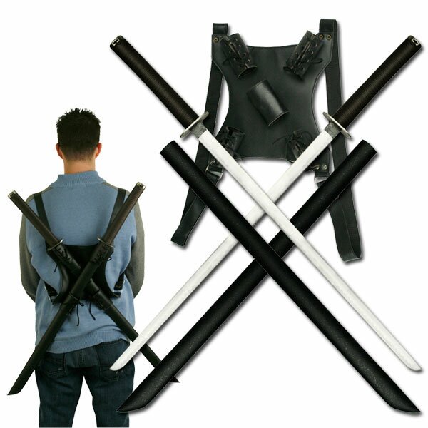Miecze ninja - Twin Ninja Katana with Back Strap Miecze ninja - Twin Ninja Katana with Back Strap