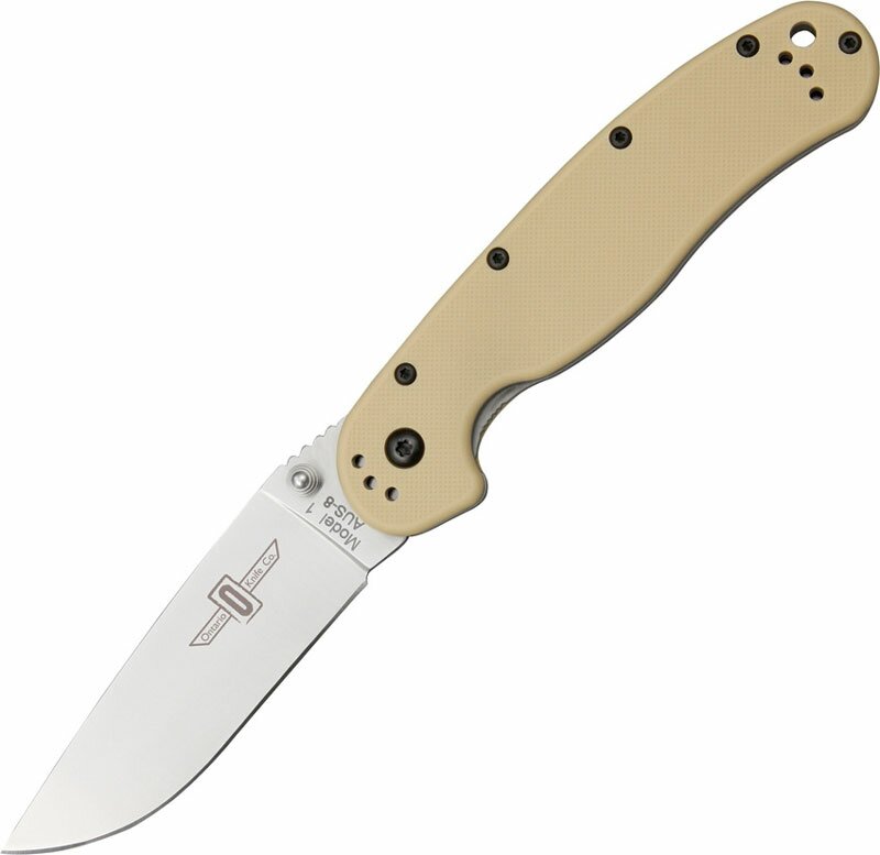 Nóż Ontario RAT-1 Satin Plain Desert Tan