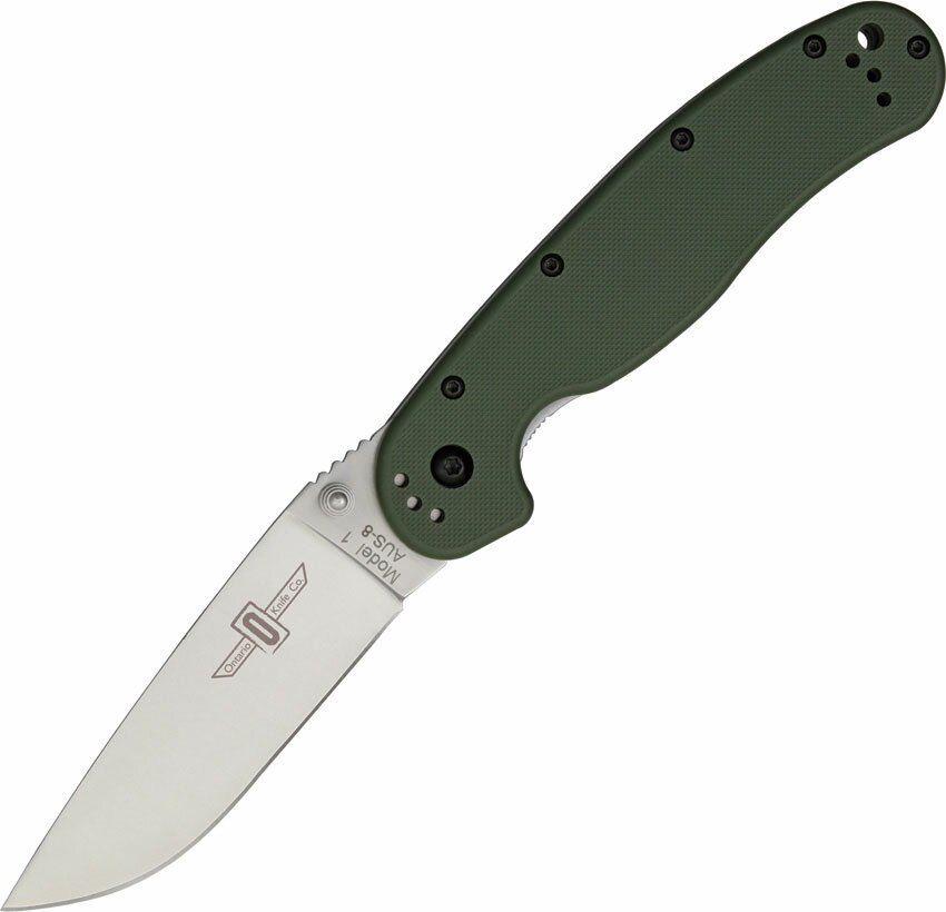 Nóż Ontario RAT-1 Satin Plain OD Green