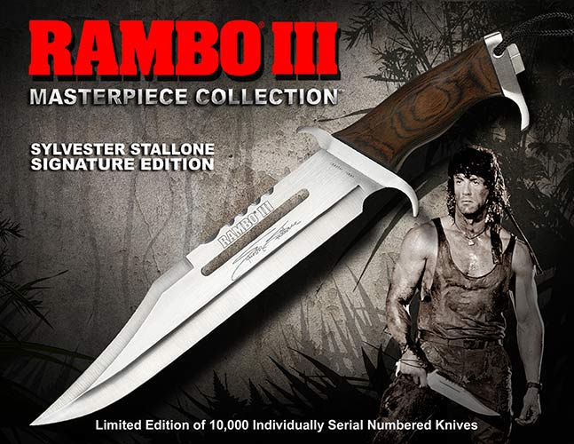 Nóż Rambo III Sylvester Stallone Signature Edition Hollywood Collectibles Group Nóż Rambo III Sylvester Stallone Signature Edition Hollywood Collectibles Group