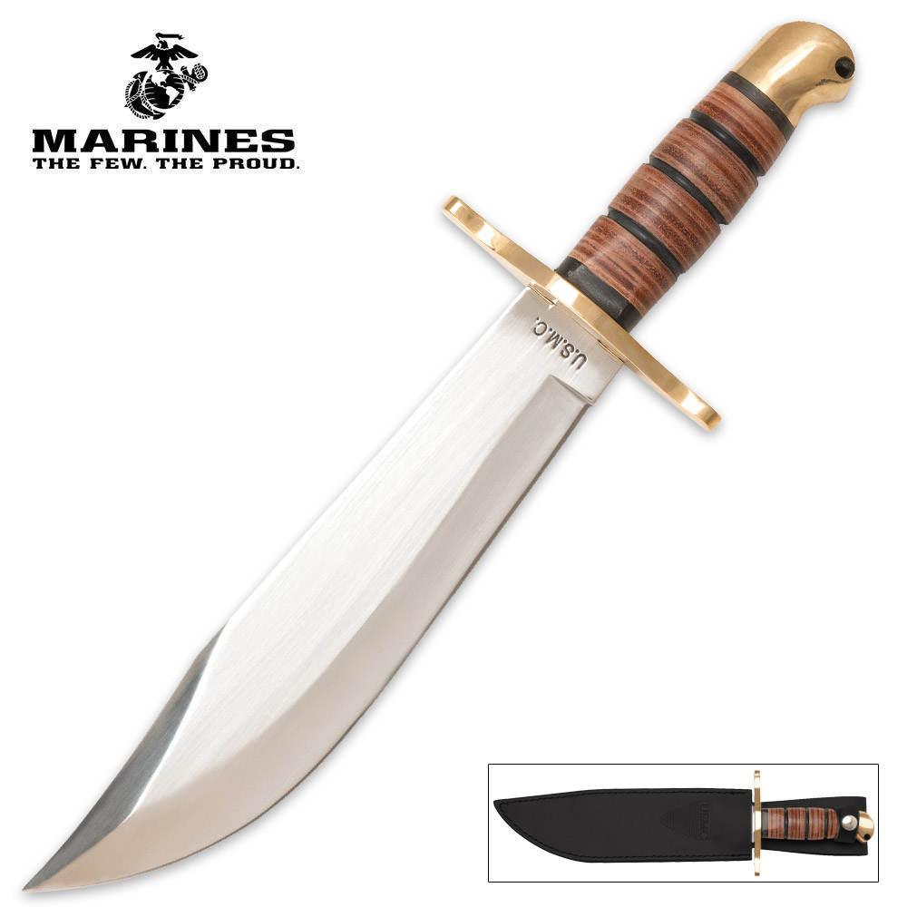 Nóż USMC Jungle Bowie Knife And Sheath Nóż USMC Jungle Bowie Knife And Sheath