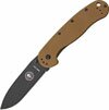 Nóż składany ESEE Avispa D2 Coyote Brown Handle Black Blade - BRK1302CBB
