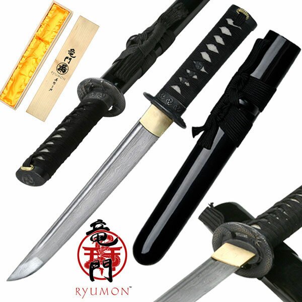 Ryumon Black Handmade Damascus Tanto Ryumon Black Handmade Damascus Tanto