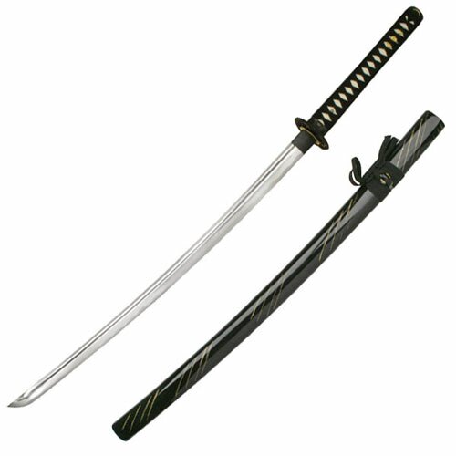 Samurai Katana - Dragon Tsuba Black