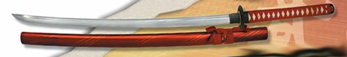 Samurai Katana - Dragon Tsuba Burgundy Samurai Katana - Dragon Tsuba Burgundy