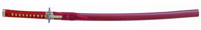 Samurai Sword with Mini Tanto - Red Samurai Sword with Mini Tanto - Red