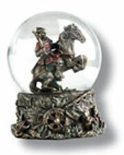 Snow globe with samurai