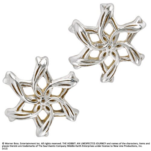 Srebrne Kolczyki Galadrieli z filmu Hobbit - Galadriel Ring Earrings