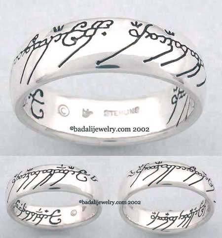 Sterling Silver The One Ring Black