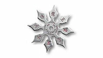 Throwing Star 8 Point Symbol Chrome