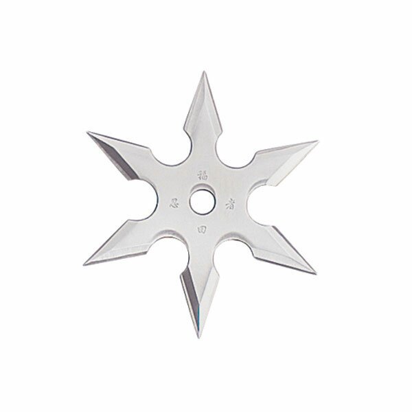 Throwing Star 6Pt SS 2.25`` w/pouch