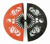 Wachlarz do Kung Fu - Dragon with Ying Yang design black