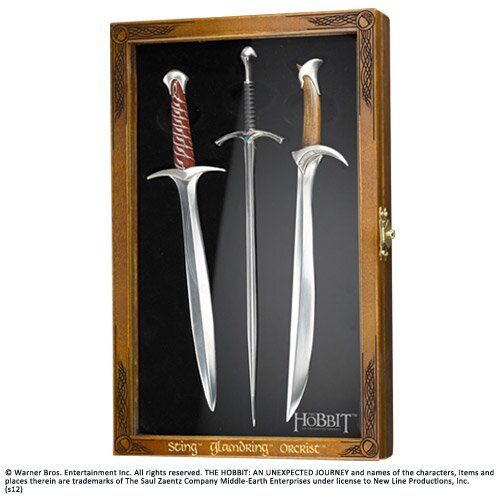 Zestaw miniaturek mieczy The Hobbit Letter Opener Set Swords